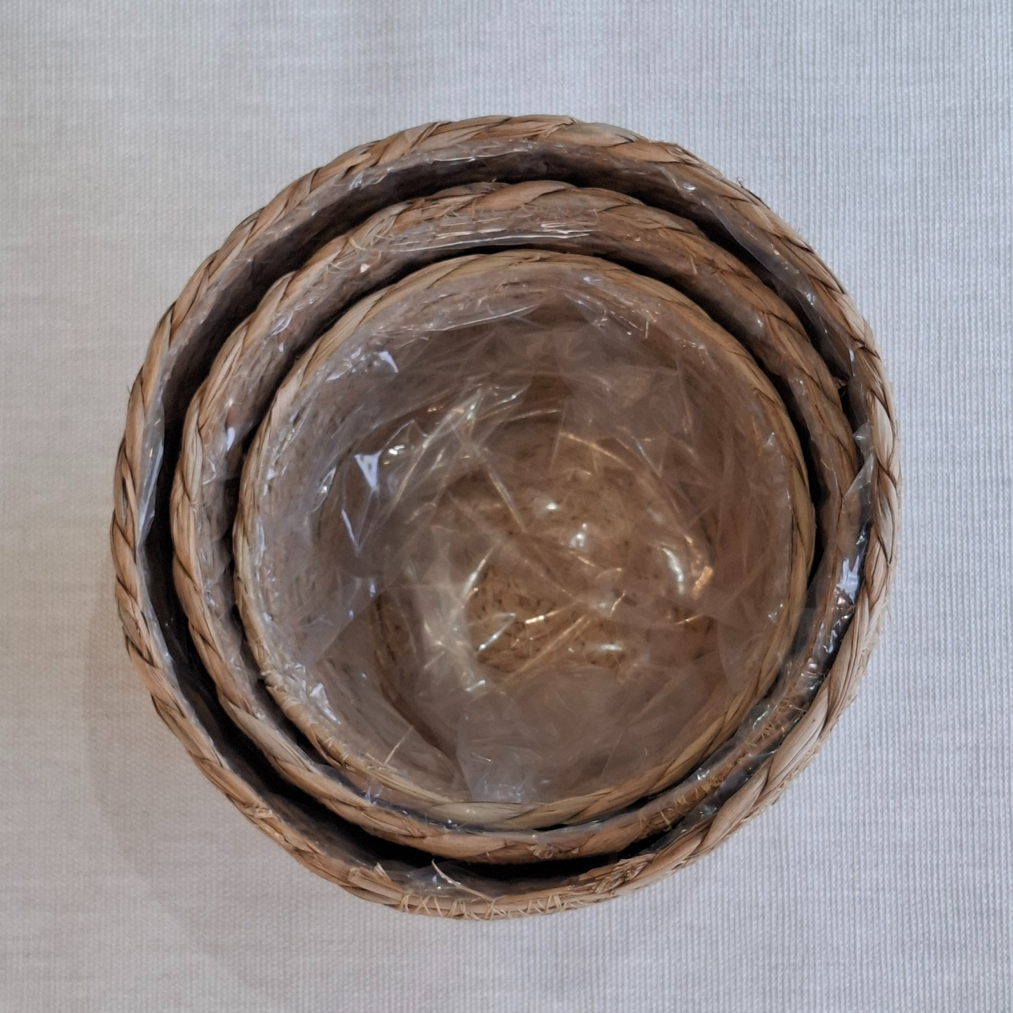 Raffia Planter Baskets - Set of 3