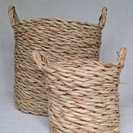 Woven Basket - Oatmeal Twist