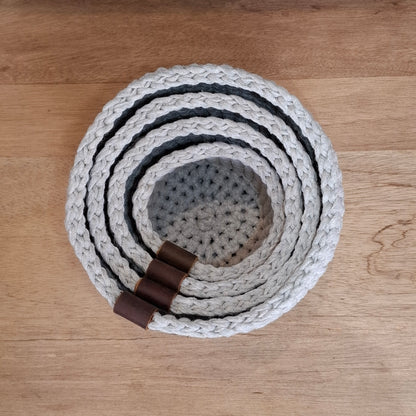 Papatya Baskets - Snowy Grey