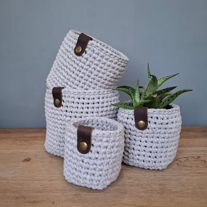 Papatya Baskets - Snowy Grey